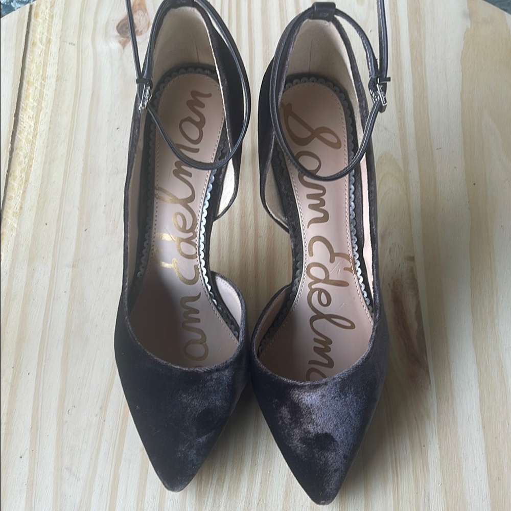 Sam Edelman Black Velvet Women's Shoes